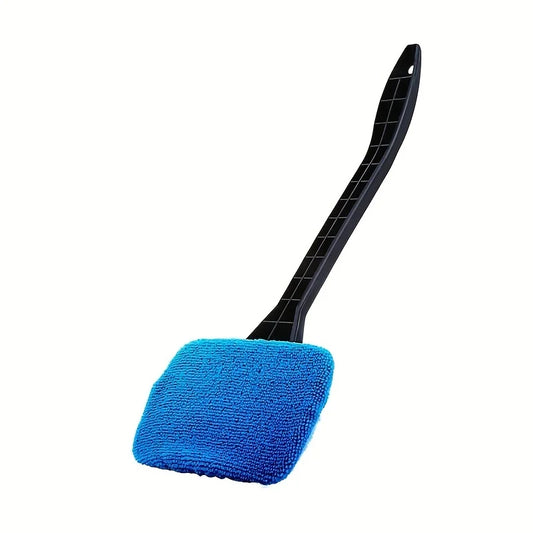 Car Window Cleaner with Long Handle – Microfiber Windshield Cleaning Brush Kit