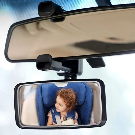 360° Rotatable Rear View Mirror Mount Clip – Adjustable Interior Baby Monitor & Backseat Observation Mirror