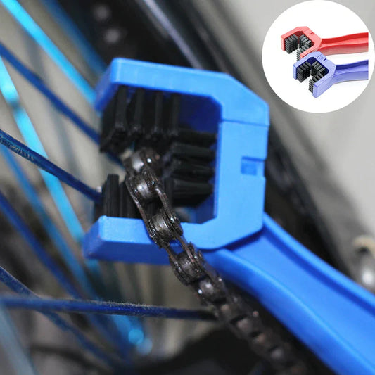 Plastic Motorcycle & Bicycle Chain Cleaning Brush – Gear Scrubber & Maintenance Tool